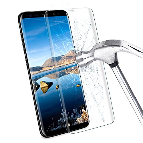 Preisvergleich Produktbild Samsung Galaxy S8 Panzerglas, ikalula Anti-Kratz Galaxy S8 Schutzfolie 3D Full Coverage HD Samsung Galaxy S8 Displayschutz Anti-Luftblasen Screen Protector für Samsung Galaxy S8 - Transparent, 1 Stück