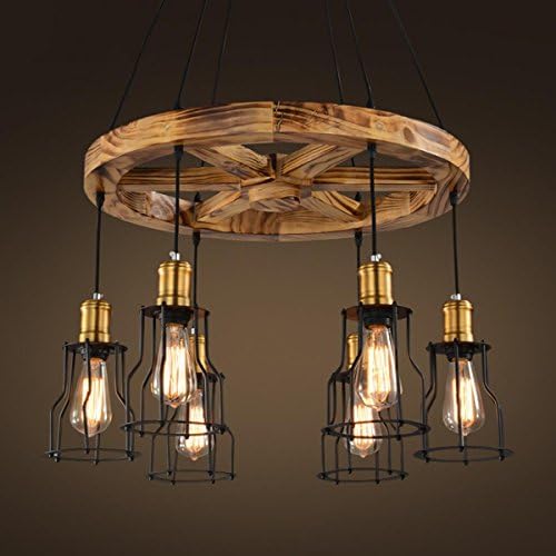 American Village Individuality Creative Retro wooden Chandelier coffee shop Bar Counter Rudder Chandelier restaurant industry lamps