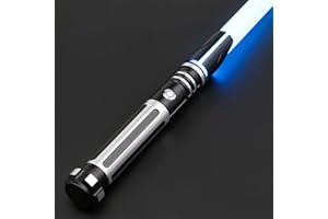 ANASABER Dueling Lightsaber, Motion Control Lightsabers for Adults,Smooth Swing Light Saber with 16 Sound Fonts,RGB 12 Colors Changeable, Metal Hilt for Xmas Gift, Halloween Cosplay, S9 (Black)