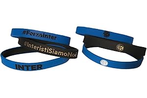 F.C. INTER Set 3 Braccialetti Inter Ufficiale F.C.Internazionale BRACCIALI Braccialetto Bracciale Ufficiali in Silicone SET3BRIN1350