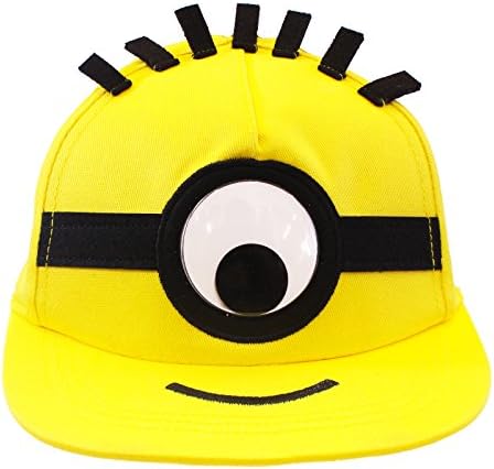 Boys Despicable Me Smiling Carl The Minion Rotating Eye Baseball Cap Yellow 2 Sizes (Age 4-8 Years)