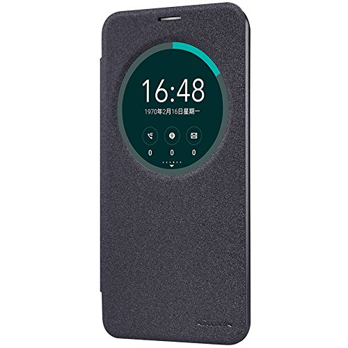 TopAce High quality PU cuero funda flip cover caso para Asus Zenfone 2 Laser ZE601KL 6 0 pulgadas  Negro 