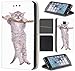 Produktbild CoverFix Premium Hülle für Huawei P10 Lite Flip Cover Schutzhülle Kunstleder Flip Case Motiv (447 Katze an Seil Crazy)