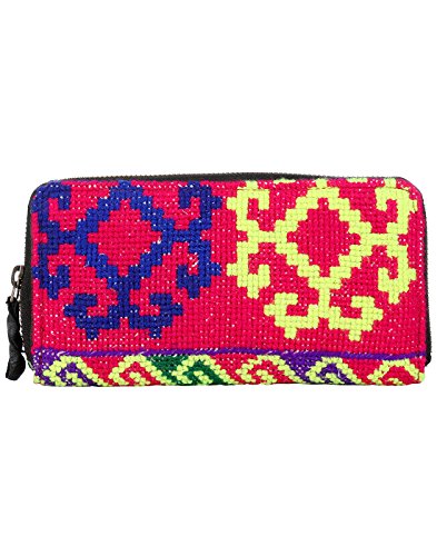 Preisvergleich Produktbild Rajrang Konstrukteur Unterarmtasche Baumwolle Rosa Jahrgang Hand bestickt