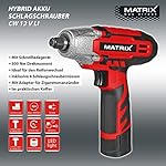 Matrix Akku Schlagschrauber, 12Volt, 300Nm, inkl. 4 Stecknüsse 17/19/21/22 mm Adapter für Zigarettenanzünder…