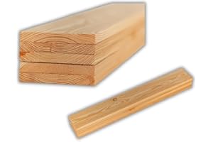 ABAZO - Holzbrett Holzplatte, Holzbretter zum Bauen, Zaunlatten Holz, Glatt Gehobeltes Holz, Terrassendiele, Verschiedene Längen zur Auswahl, 5 Stück Kiefer, 200cm