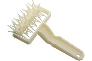 Firulab Rodillo para Masa de Pizza,Rodillo de repostería ergonómico doméstico con Pinchos - Herramienta para Hacer Pizza para Hornear Regalo de Amante, Cocina casera Pizza Docker para Restaurante