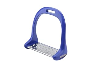 Sheens 5 Colori Staffe Equitazione, Anti Scivolo, Alluminio, Leggero Traccia Larga 3D Staffa per Cavallo[Blu] Staffili per staffe