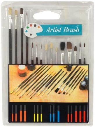 Zen Art Supply ARTIST PAINT BRUSH SET 15 Pc All Purpose Oil Watercolor Acrylic by EDMBG