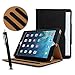 Price comparison product image iPad Pro 9.7 Case FusionTech® - New Luxury Tan Apple iPad 9.7 Leather Case with Smart Cover Auto Sleep / Wake Feature [Pro Series] Launched 2016 (iPad Pro [9.7], Black)