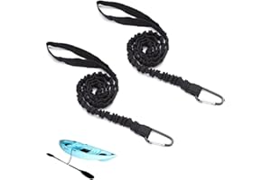 ZMREN 2 Pcs agaie de Kayak Corde, Canoë Kayak Laisse Paddle, Corde Spirale Pagaie de Kayak Corde de Sécurité, Sécurité Élastique Kayak Paddle Pagaie de Kayak Corde pour Kayak, Canoë, Bateau, Surf