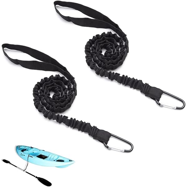 Paddle Leash Replacement Pour Kayak, Canoë Kayak Paddle Laisse élaique Kayak Canoë Sécurité Corde Canne à Pêche Pôle Laisse Longe Corde Cordon Avec Mousqueton Clip Replacement Pour Pagayer(Orange