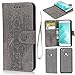 Produktbild Huawei P8 Lite 2017 Hülle Leder Flip Wallet Cover in Book Style Stand Case Card Slot Leder Tasche Case Karteneinschub TPU Innen 2 Combo Separate Karteneinschub und Magnetverschluß Kratzfestes und Schmutzunempfindliches in Grau Elefant für Huawei P8 Lite 2017(2 in 1)
