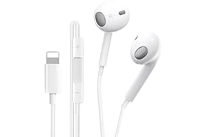 UCGOU Auriculares para iPhone,Auriculares con Aislamiento de Ruido Soporte Control de Volumen de Llamadas,Cascos iPhone 13,Compatible con iPhone 13/13Pro/11ProMax/11/12/14Plus/X/XR/XS/XSMax/8/8Plus/7Plus/SE