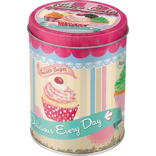 Nostalgic-Art 30518 Home und Country Fairy/Cup Cakes, Vorratsdose Rund