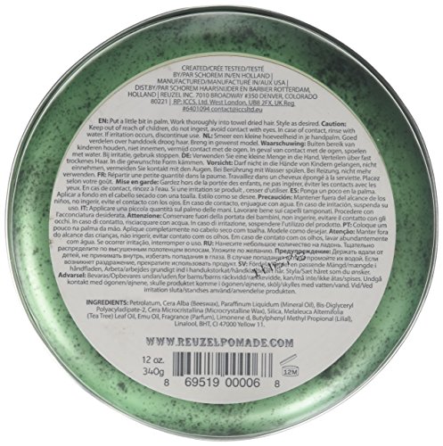 Reuzel Pomade Green Grease Medium Hold – 340 G - 2