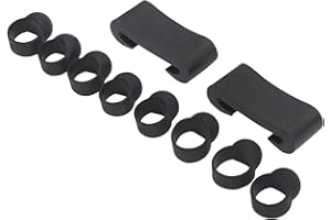 Eujgoov 8 Stück Zungentrommel-Fingerhülsen 2 Stück Trommelstockhalter, Klopfende Finger Sleeves Set Silikon Instrumentenzubehör für Percussion Instruments