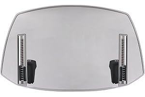 PACEWALKER Universal Motorcycle Windshield Extension Motorcycle Wind Deflector Fit for Kawasaki Honda Suzuki Yamaha Harley Most Motorcycle Scooter Dirt Bikes (Brown)