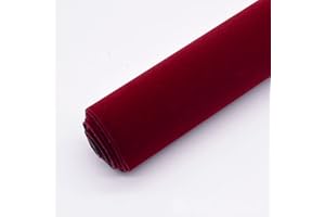 NIANTONG 150 cm de Ancho Terciopelo Adhesivo de Tela Suave para Cajones de Joyería Tela de Terciopelo para Manualidades Proyectos de Manualidades(Size:1.5 * 0.5m,Color:clarete)