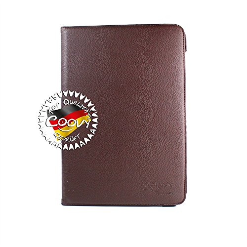COOVY® 360° ROTATION COVER FÜR SAMSUNG GALAXY NOTE 10.1 GT-N8000 GT-N8010 GT-N8020 SMART HÜLLE TASCHE ETUI CASE SCHUTZ STÄNDER Farbe braun - 6