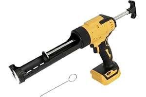 Trådlös fogspruta för Dewalt, elektrisk silikontätningspistol för 300 ml patroner med 6 justerbara hastigheter och digital display och LED-ljus och anti-dropp för fyllning och tätning (för Dewalt)