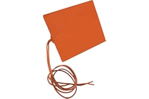 TICFOX Tappetino Riscaldante in Gomma Siliconica, 100x120 mm 12V 12W Pannello di riscaldamento in siliconica piastra di riscaldamento elettrico a temperatura costante 60℃ Maxium per Serbatoio Strumento