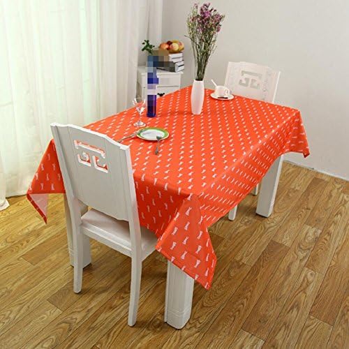 Z&amp;N Modern simple pvc high-grade polyester fiber multi-purpose rectangular table cloth coffee table cloth sofa cover cloth feel comfortable waterproof Anti-heat kitchen dining room tablecloth A 140*220cm