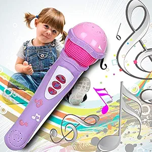 VIBGYOR PRODUCTS Musical Microphone Singing Mic Toy with 3D Lights and Clear Sound (Assorted) Pack of 1