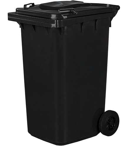 Vigor-Blinky Bidone Immondizia In Plastica - 100 Litri, Nero (Senza Coperchio), 53x66 Cm