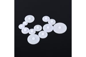 HILITAND 12 Pezzi di Ingranaggi di plastica per Pupazzi a Solo Strato Gear Pack Motor Gear Set Assembly per Robot Giocattolo Automobili Automobili Fai Te