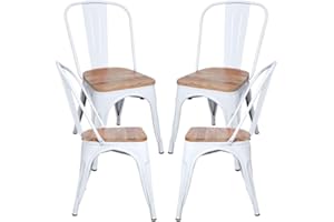 Regalos Miguel - Packs Sillas Comedor - Pack 4 Sillas Torix Madera Natural - Blanco