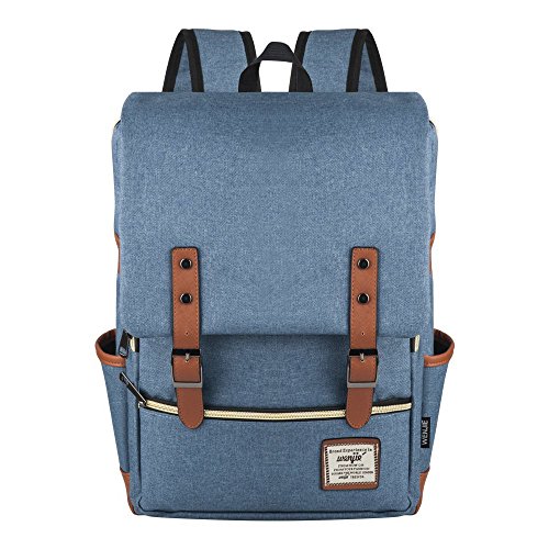 EssVita Vintage Rucksack Herren Damen Unisex School Student Oxford Laptop Rucksack Retro Rucks  cke Schulrucksack Hellblau