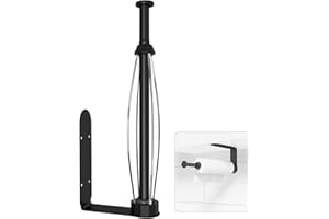 MENNYO Portarotolo da Cucina,Porta Rotolo da Parete o Autoadesivo Acciaio Inox,Nessuna Perforazione Necessaria Porta Scottex di Carta Con Effetto Smorzante Per la Cucina Del Bagno (Nero)