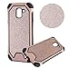 Produktbild 3 in 1 Rose Gold Glitzer Schutzhülle für Samsung Galaxy A6 Plus 2018,Anti-Kratzer Stoßfest Hart Hülle für Samsung Galaxy A6 Plus 2018,Moiky Luxus Ultra Dünn 360 Grad Diamant Strass Full Body Schwer Pflicht Stoßdämpfend PC Abdeckung Telefonkasten Handytasche + 1 x Frei Displayschutzfolie