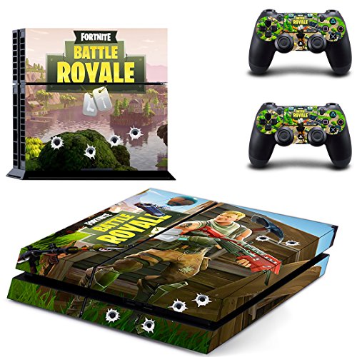 Preisvergleich Produktbild THTB Playstation 4 + 2 Controller Aufkleber Schutzfolie Set - Fortnite (4) / PS4
