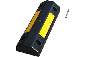 PAL DISTRIBUIDORA DE PRODUCTOS Y MATERIALES PAL | Tope rueda de plástico polipropileno para delimitar rueda de coche en aparcamiento dimensiones 50x16x8 (1- Tope + Tormillería)