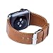 Produktbild FUTLEX Armband für die Apple Watch, 40mm / 38mm Echtleder Armband Uhrenarmband Ersatzarmband für Aplle Watch Series 4 (40mm), Series 1 & 2 & 3 (38mm) - Farbe Braun