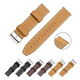 CIVO Uhrenarmband Quick Release Top Echtes Korn Leder Armband Smart Uhrband Ersatzband Edelstahl Schnalle 18mm 20mm 22mm
