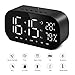 Price comparison product image Digital Alarm Clock Bluetooth Dual Speaker FM Radio with Premium HD Sound Stereo & Large LED Display for Time/Date/Temperature, 3.5mm Aux/Micro SD/TF/USB Input