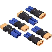 Set 6 Adattatori Wireless Deans T A XT60 (3 Maschio + 3 Femmina) Per Batterie Lipo, Caricabatterie, ESC, Drone E Auto RC, Nessuna Saldatura