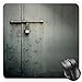 Produktbild HYYCLS Grey Mauspads, Close Up Photo of Abandoned Warehouse Home Store Door with a Hanging Lock Print, Standard Size Rectangle Non-Slip Rubber Mousepad, Charcoal Grey
