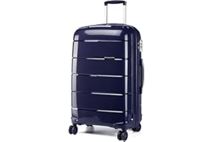 Kono Hard Shell Luggage Built in TSA Lock 4 Wheeled Spinner Polypropylene Suitcase with YKK Zipper