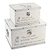 Set of 2 Baby Boys Keepsake Boxes -Storage Trunk 'What are little boys made of?'