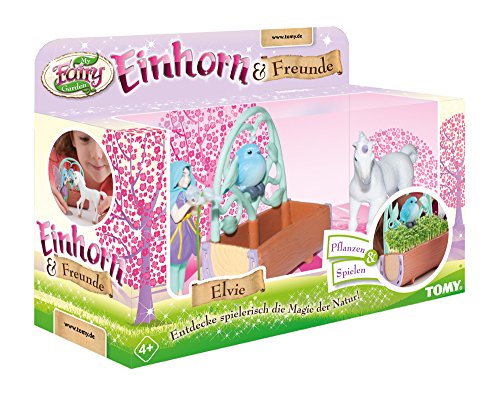 MY FAIRY GARDEN Juego de ampliación Tomy, Unicornio y Amigos, Encantador Juego de siembra, para niños a Partir de 4 años, con Hada y Unicornio, Incluye Semillas