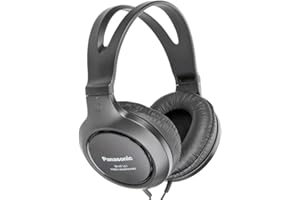 Panasonic RP-HT161E-K Hifi-Kopfhörer - 2 m langes Kabel, 10-27.000 Hz, 30 mm Wandler, schwarz