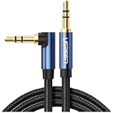 Ugreen 90 Derece L Tipi 3.5 mm Aux Ses Kablosu Mavi 2 Metre