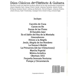 Dúos Clásicos de Clarinete & Guitarra: Piezas fáciles de Brahms, Vivaldi, Wagner y otros compositores (en Partitura y Tablatura)