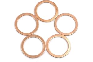 ‎SOURCING MAP sourcing map 5 Stück 25mm Innendurchmesser Kupfer Scheiben Flachdichtung Dichtringe Montage