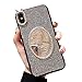 Produktbild Misstars Spiegel Hülle für Galaxy Note 8 Grau, Bling Glitzer Diamant Strass Handyhülle Weiche TPU Silikon + Hart PC Zurück Anti-Rutsch Kratzfest Schutzhülle für Samsung Galaxy Note 8