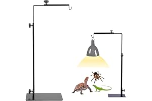 Jiavlyx Soporte De Lámpara Reptil, Soporte De Lámpara De Calor Ajustable, Altura Ajustable 50-94 cm Ancho 25-45cm, Soporte De Lámpara De Luz De Aterrizaje, para Reptiles, Tortugas, Ciempiés, Araña